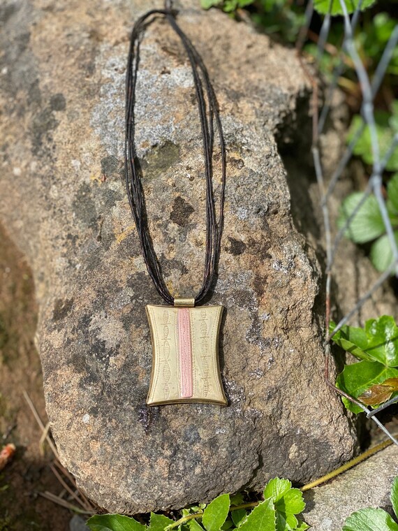 Vintage-Brass and Copper African Pendant-African N