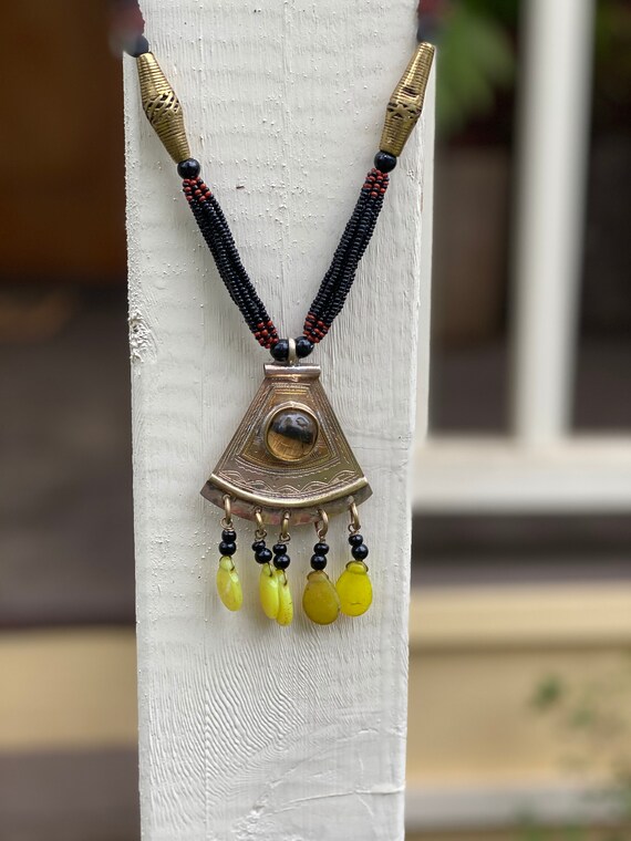 Antique-Tuareg Pendant-African Necklace-African Be