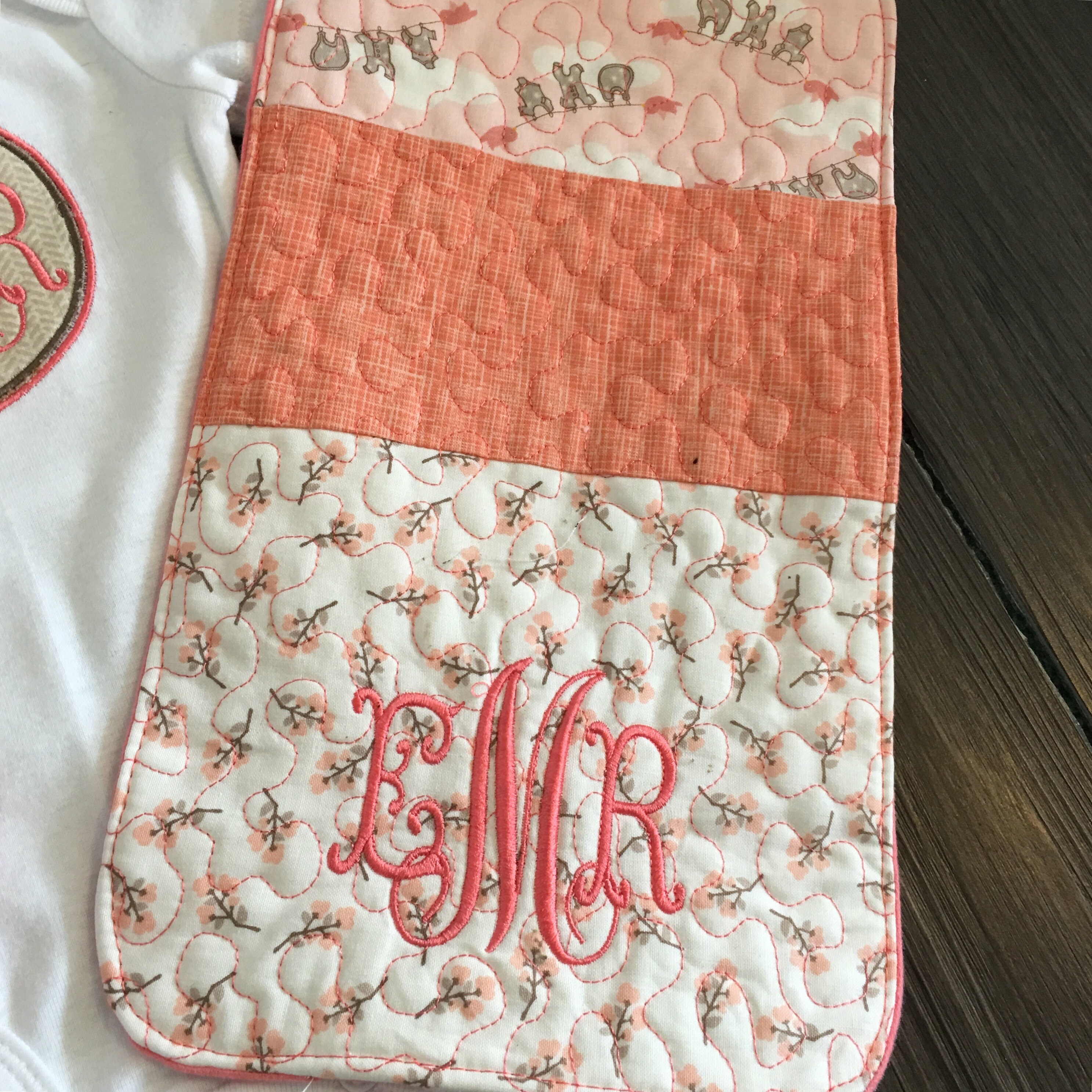 Custom Boutique Personalized Baby Gift Set/3piece Set/handmade Bib,burp ...