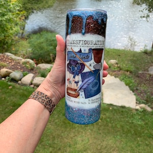 McGonagall Glitter Drip Tumbler Magic School Tumbler Handmade.  20 oz Skinny  Insulated Ships free!