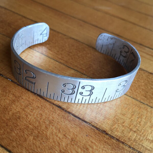 Cuff Bracelet from Vintage Folding Ruler