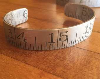 Cuff Bracelet from Vintage Folding Ruler