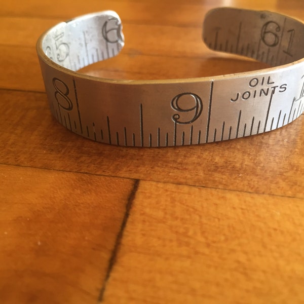 Cuff Bracelet from Vintage Folding Ruler