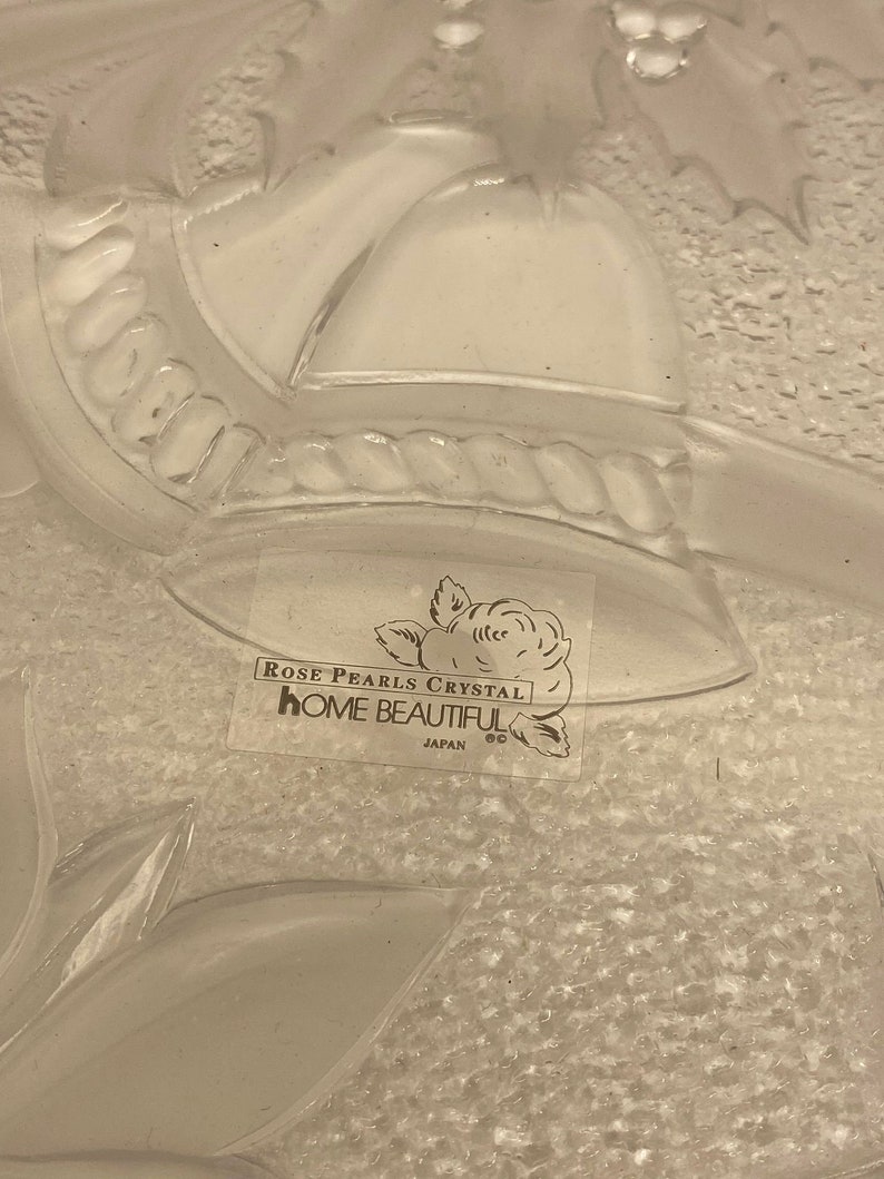 Vintage NIB Home Beautiful Crystal Christmas Tree Shape Serving Platter Etsy