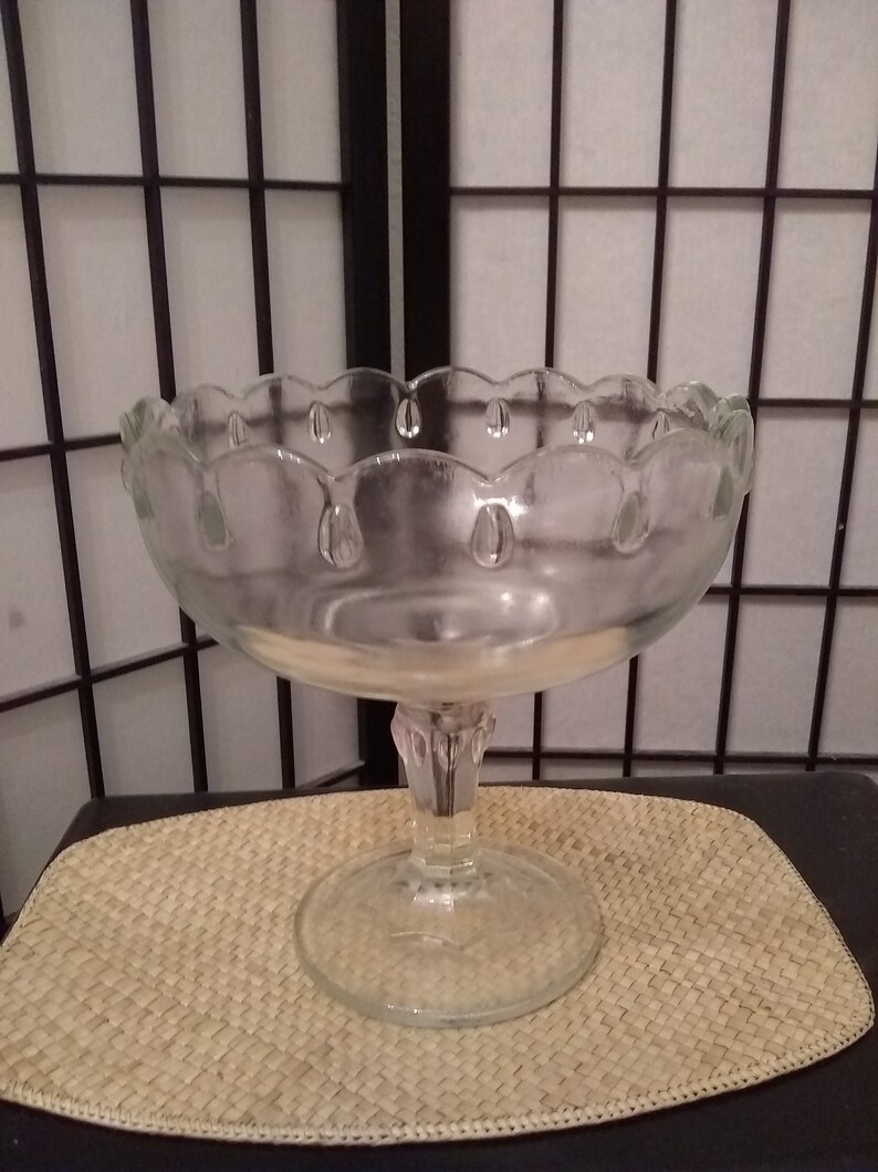 CLear Glass Pedestal Bowl