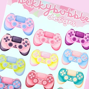 Controller Collection Sticker Sheet: Gaming Stickers (15 Stickers) - Choose Your Material Type