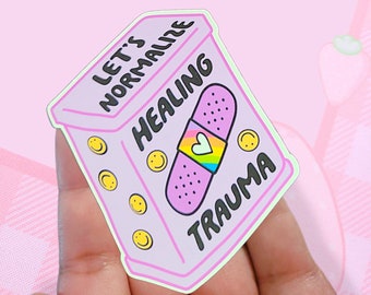 Healing Trauma Sticker | Bandaid Sticker | Bandages Sticker | Positive | Positive Mindset | Healing Vibes | Healing Journey | Self-Care