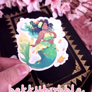 Emerald Mermaid Sticker: Plus Size Girlie - Choose Your Material Type