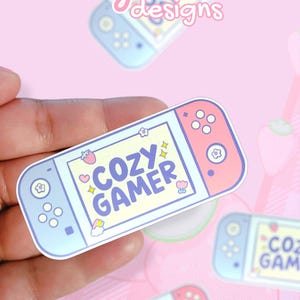 Cozy Switch Gamer Sticker: Cosy Gaming Sticker - Choose Your Material Type