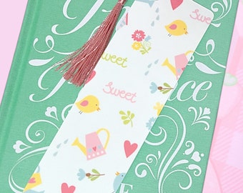 Sweet Spring Bookmark | Spring | Reading | Book Worm | Book Nerd | Birb | Gardening | Bookmarks | Cute Bookmarks | Spring Bookmark