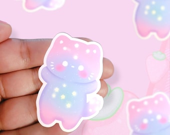 Galaxy Cat Sticker | Kawaii Sticker | Kitty | Cat | Pastel | Magical | Cute Stickers | Galaxy Sticker | Cat Love | Stardust | Kawaii Cat