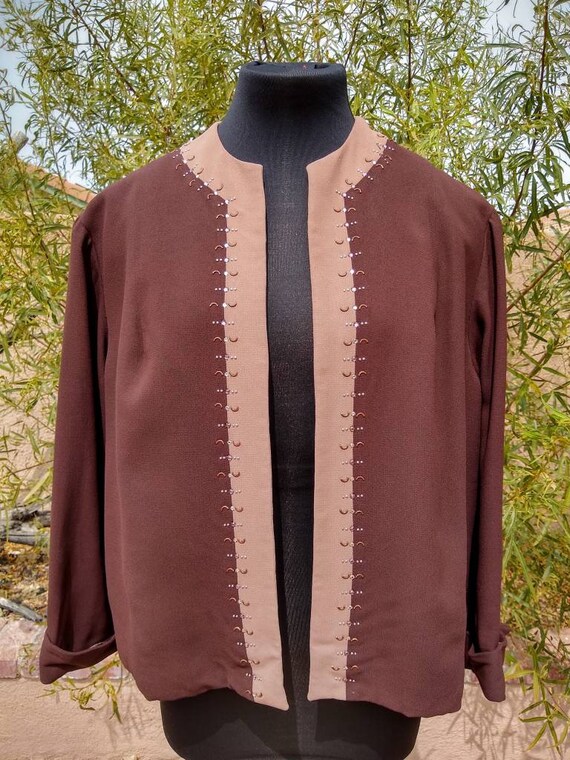 1940s open jacket with studs.