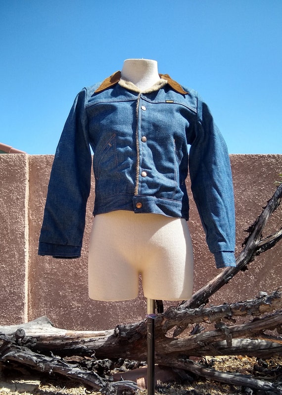 1960s Maverick by Blue Bell raw denim jacket.