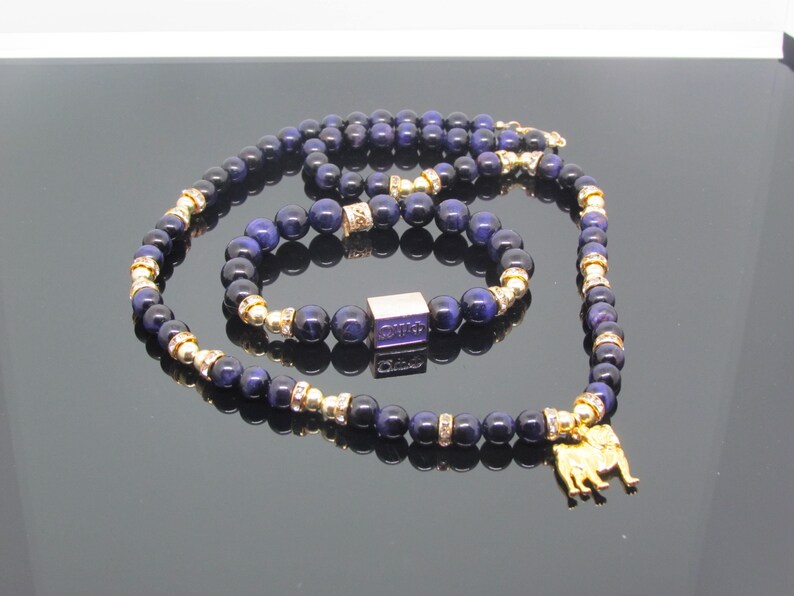 Purple and Gold Bulldog Necklace /& Bracelet Set
