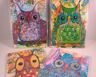 Bundle - Art Jigsaw Puzzles, Fine Art Puzzles, Jigsaw Puzzle Artist, Owl Jigsaw Puzzle, Bird Puzzle, Cute Owl, Mixed Media Art, Cute Owl Art