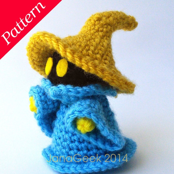 Final Fantasy-inspired Black Mage Amigurumi Doll Crochet Pattern