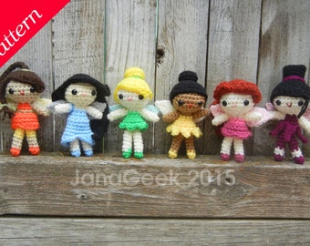 Tinker Bell and Friends Fairy Amigurumi Crochet Doll Pattern Discount Bundle