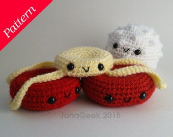 Blood Cell Amigurumi Trio Crochet Pattern Bundle