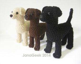 Patrón de ganchillo Amigurumi de perro cachorro de Labrador