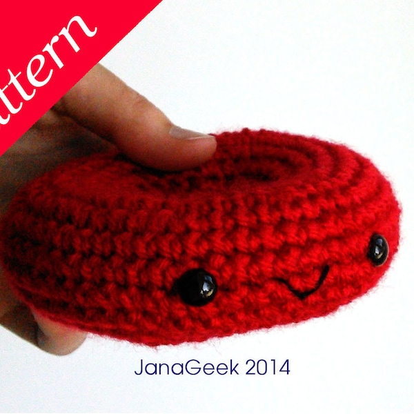 Rotes Blutkörperchen Amigurumi Häkelanleitung