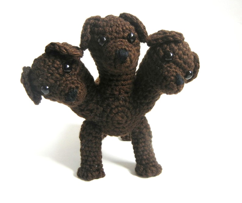 Cerberus the Three Headed Dog Crochet Pattern image 1