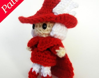 Final Fantasy-inspired Red Mage Amigurumi Doll Crochet Pattern