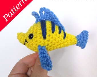 Modèle de crochet de l'ami de poisson de la petite sirène