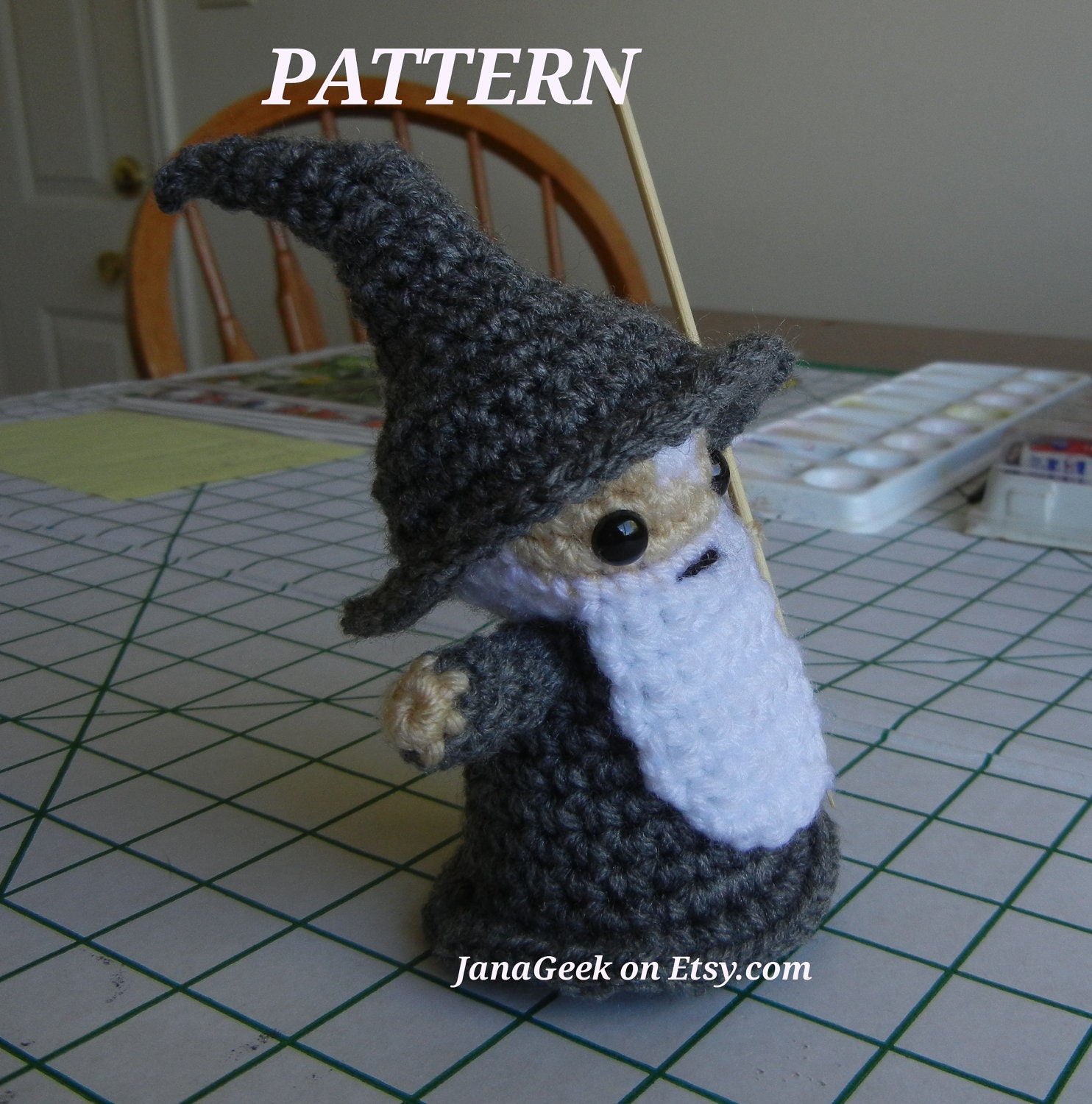 LOTR Gandalf the Gray Wizard Doll Crochet Pattern Etsy