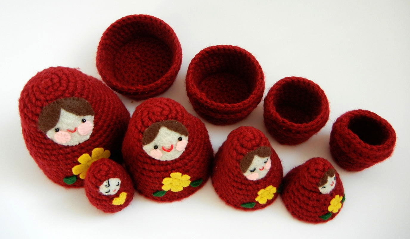 Knitting/Crochet Project Bag - Russian Dolls