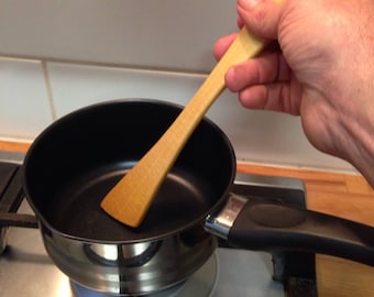 Wooden stirrer, pot stirrer, wood utensil, natural finish, kitchen utensil, spurtle