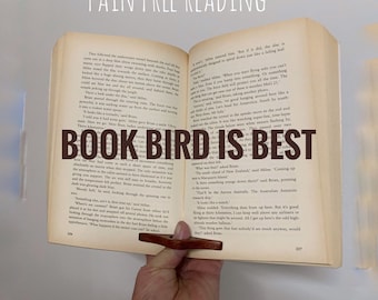 Figured Blackwood Reading Aid Page Holder. Book Bird. Thumb book holder. Page Pal. Book Buddy. Book Holder. Figured Tasmanian Blackwood