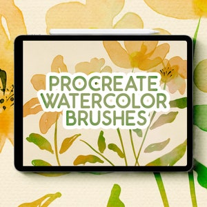Procreate Watercolor Brushes Volume 1, Procreate Brushes, Digital Watercolor Brushes for Procreate