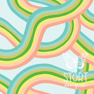 Rainbow Slides, Seamless Pattern, Repeat Pattern, Digital Paper, Digital Download, Rainbow Seamless Pattern, Commercial Use