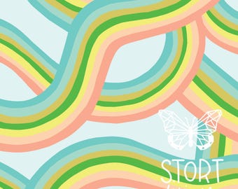 Rainbow Slides, Seamless Pattern, Repeat Pattern, Digital Paper, Digital Download, Rainbow Seamless Pattern, Commercial Use