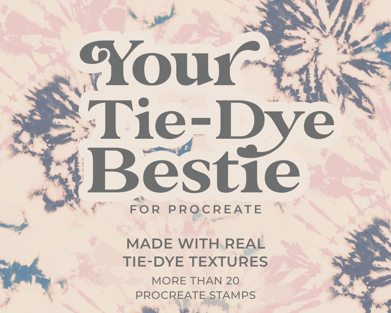 Procreate Tie-Dye Brushes Stamps Realistic Tie-Dye Patterns image 1