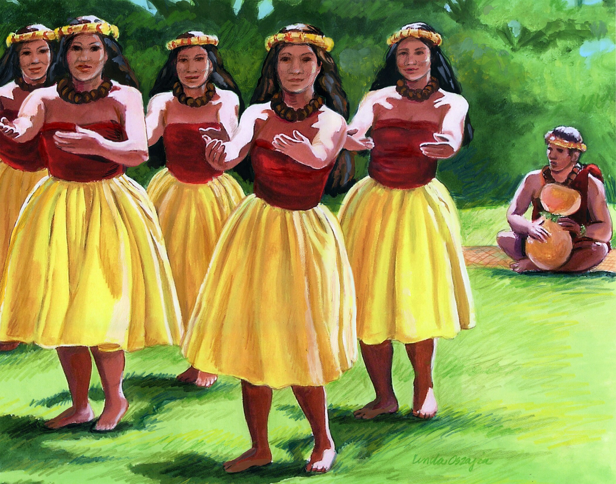 Hula top halau dresses