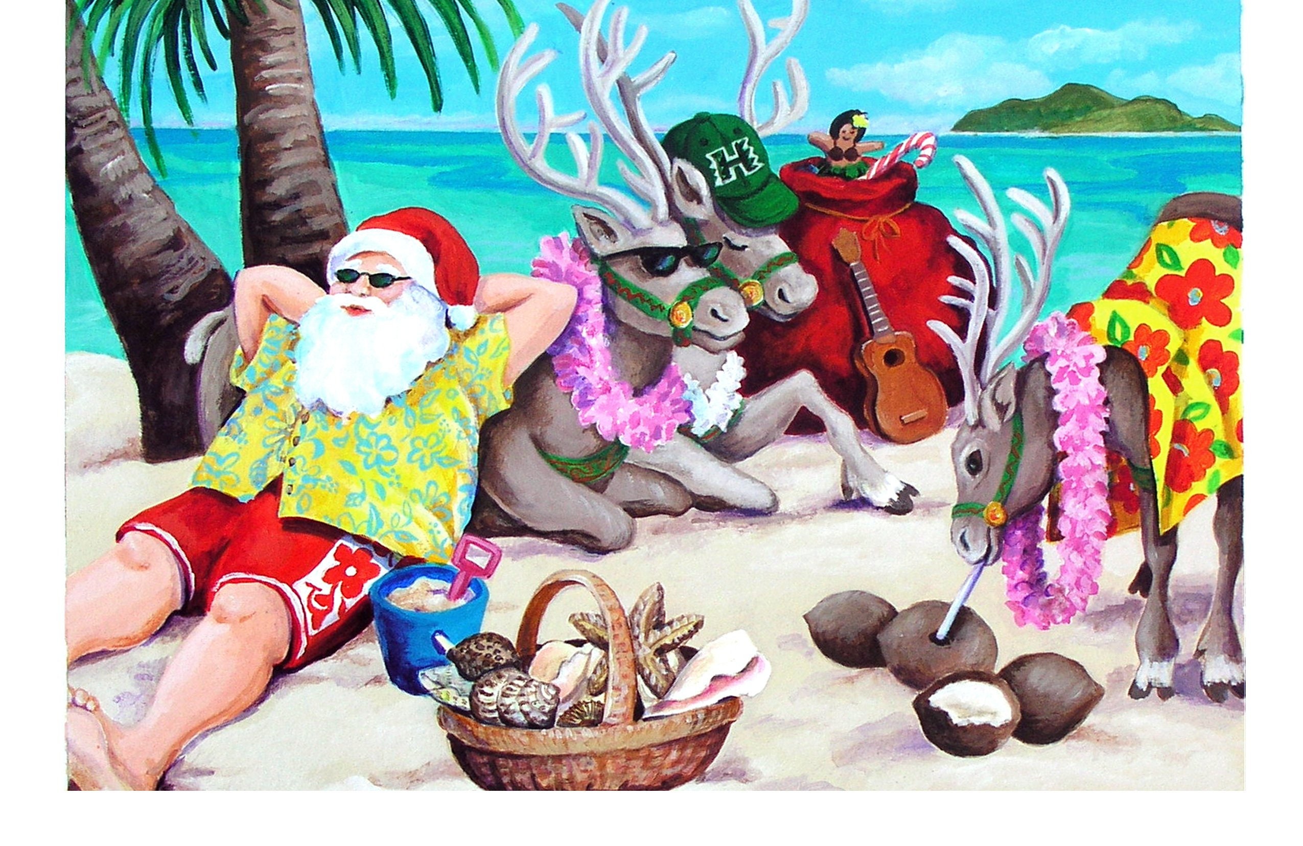 hawaiian-holiday-cards-original-christmas-in-hawaii-fun-holiday-cards
