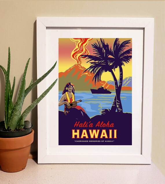 Vintage Memories of HAWAII, Hawaii Boat Days, Retro Hawaiian