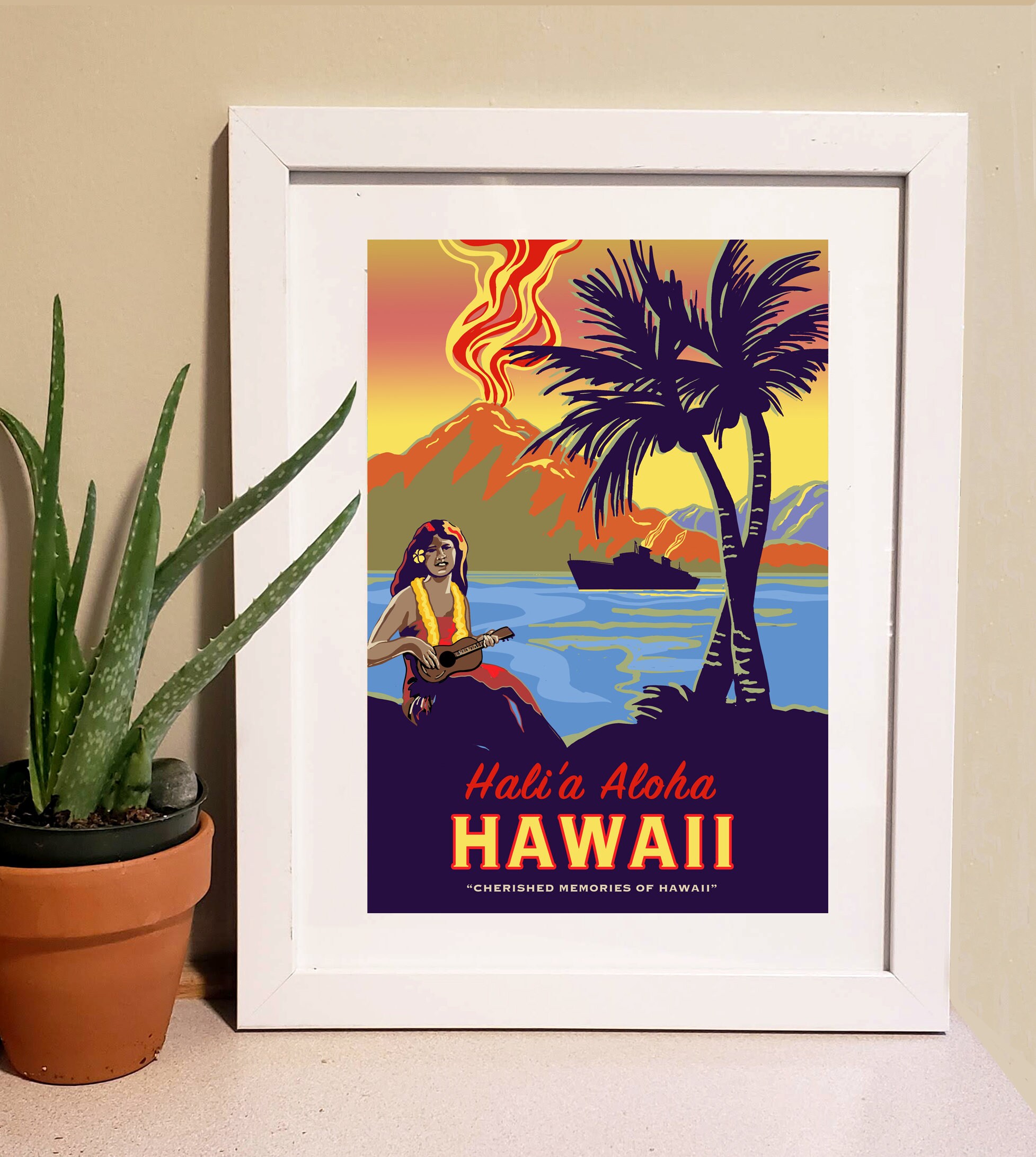 Vintage Memories of HAWAII, Hawaii Boat Days, Retro Hawaiian