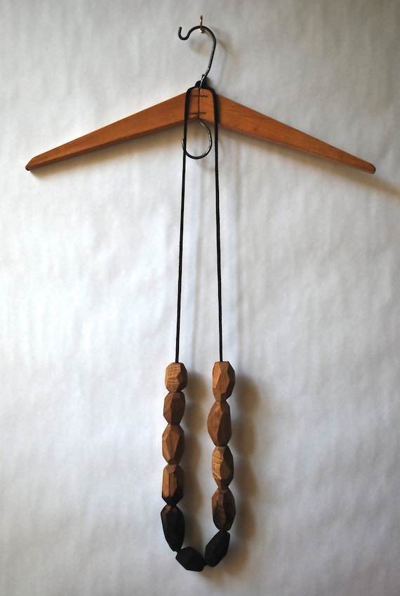 Items similar to charred white oak necklace on Etsy
