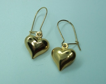 Gold Heart Earrings