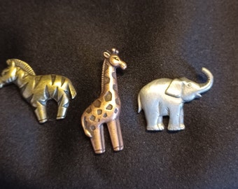 Jonette Jewelry Set of 3 Animal Pins