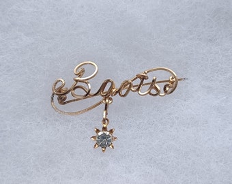 Boots Wire Wrapped Name Brooch