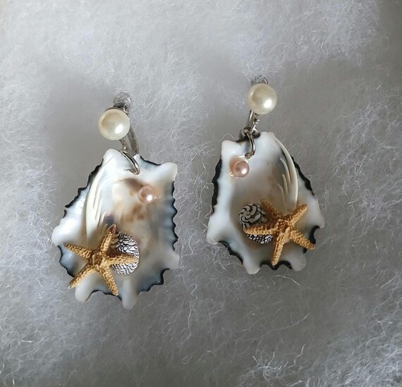 Shell Beaded Beach Earrings - image 3