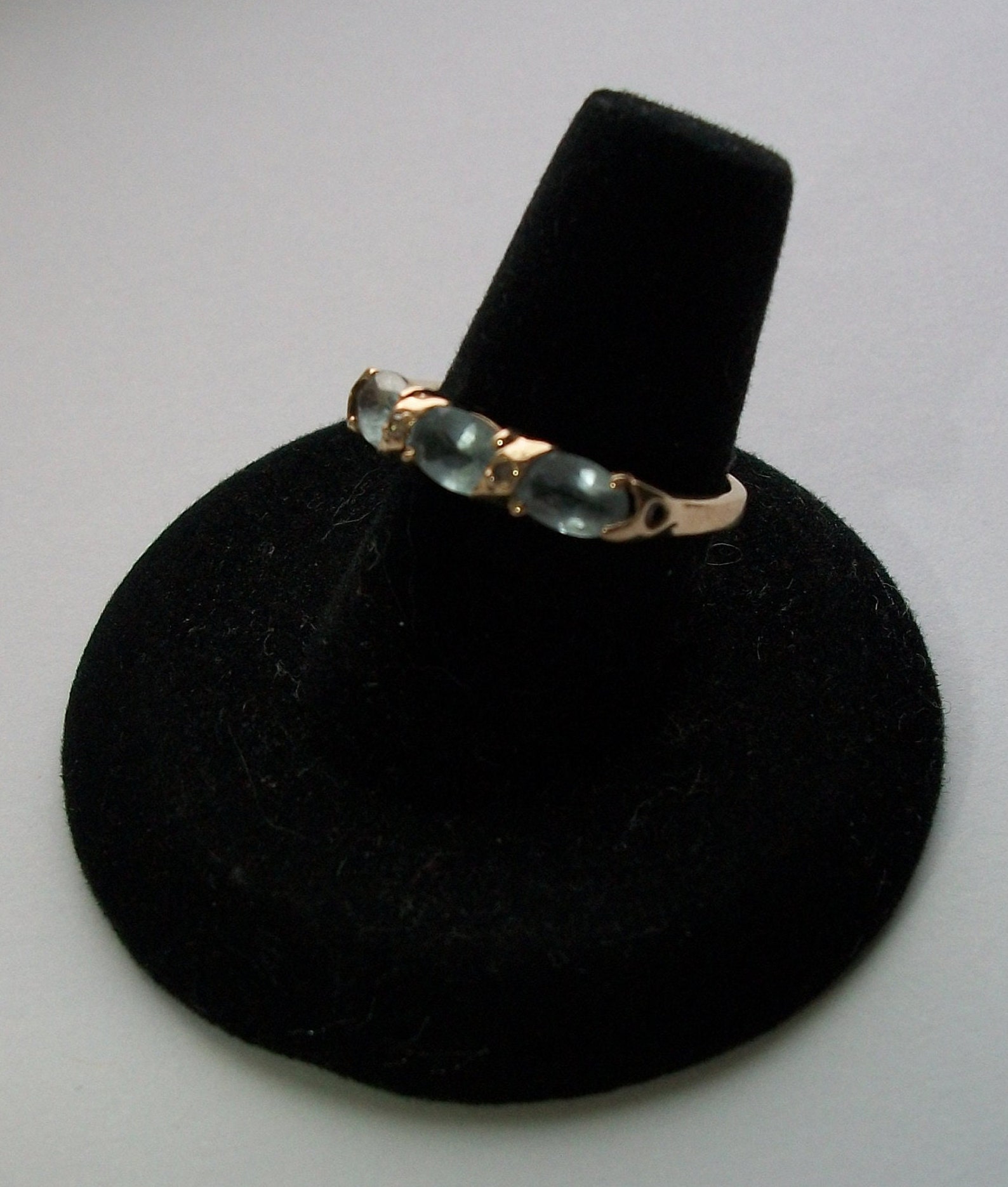 Vintage AFJC Light Blue Topaz Gemstone 10kt Gold Past Present - Etsy