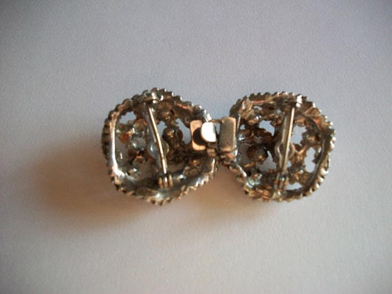 Vintage Art Deco Duettes Dress Brooch Clip - image 2
