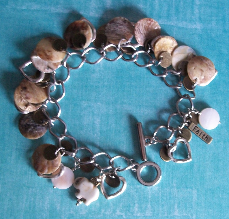 Shell /& Heart Charms Bracelet Charm Bracelet
