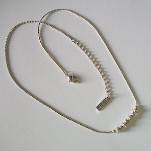 Vintage Napier Silver Beaded Necklace, Silver Slider Beaded Napier Necklace