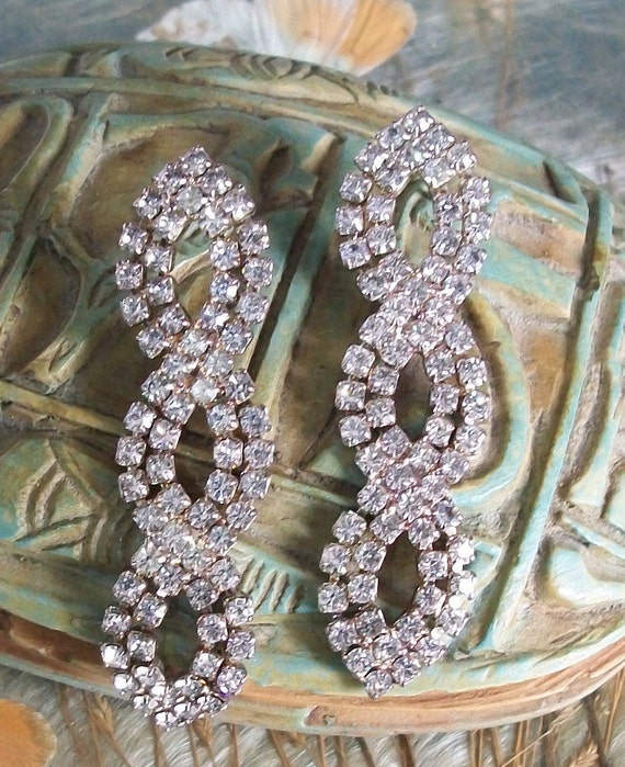 Infinity Wedding Rhinestone Sterling Silver Earrin