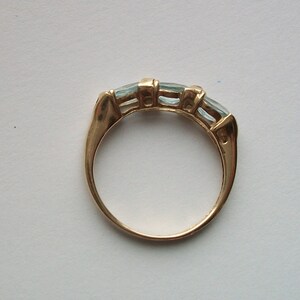 Vintage AFJC Light Blue Topaz Gemstone 10kt Gold Past Present Future ...